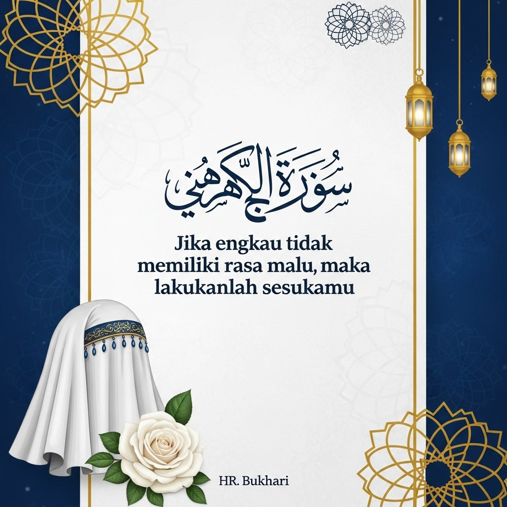 Hadist 20 - Jika Engkau tidak Malu maka Berbuatlah Sesukamu